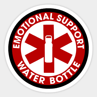 Emotional Support Water Bottle Funny Sticker Sticker